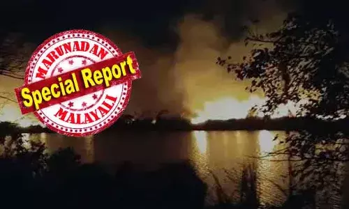 ഭാരതപ്പുഴയില്‍ വീണ്ടും തീപിടിത്തം: സാമൂഹ്യവിരുദ്ധരെന്ന് സംശയം; ആളിപ്പടരുന്നത് തടയാനാകാതെ നാട്ടുകാര്‍; തീ പിടിച്ചത് ആറങ്ങോട്ടുകരയ്ക്ക് സമീപം ഭാരതപ്പുഴയുടെ മധ്യഭാഗത്തെ അടിക്കാടുകള്‍ക്ക്; പാരിസ്ഥിതിക ആവാസ വ്യവസ്ഥ ഭീഷണിയില്‍