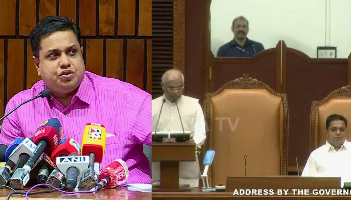 നയപ്രഖ്യാപന പ്രസംഗ വിവാദം: നിയമസഭയിലെ ദൃശ്യങ്ങള് ചോദിച്ച് ഗവര്ണര്; കത്തിന് മറുപടി നല്കില്ലെന്ന് സ്പീക്കര്; ഷംസീറിന്റെ വാര്ത്താസമ്മേളനം മര്യാദാ ലംഘനമെന്ന് ലോക്ഭവന്; രൂക്ഷമായി വിമര്ശിച്ച് വാര്ത്താകുറിപ്പ്; പോര് മുറുകുന്നു നയപ്രഖ്യാപന പ്രസംഗ വിവാദം: നിയമസഭയിലെ ദൃശ്യങ്ങള് ചോദിച്ച് ഗവര്ണര്; കത്തിന് മറുപടി നല്കില്ലെന്ന് സ്പീക്കര്; ഷംസീറിന്റെ വാര്ത്താസമ്മേളനം മര്യാദാ ലംഘനമെന്ന് ലോക്ഭവന്; രൂക്ഷമായി വിമര്ശിച്ച് വാര്ത്താകുറിപ്പ്; പോര് മുറുകുന്നു