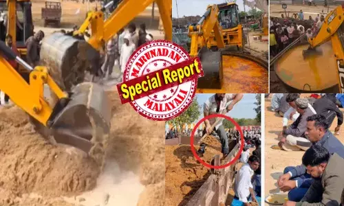 ഭക്തർ വായിൽ വച്ച് നുണയുന്ന പ്രസാദം ഇളക്കാൻ കൊണ്ടുവന്നത് കൂറ്റനൊരു ജെസിബി; പാകമായ ശേഷം അത് കൊരിയെടുക്കാൻ ഉപയോഗിച്ച സാധനം കണ്ട് ഞെട്ടി സോഷ്യൽ ലോകം; ഒരു ടിപ്പർ ലോറിയുടെ വരവിൽ അറിഞ്ഞത് മറ്റൊരു സത്യം