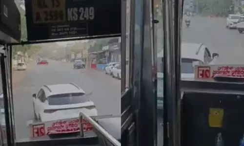 കെഎസ്ആര്‍ടിസി ബസിനു മുന്നില്‍ 12 കിലോമീറ്ററോളം യുവാവിന്റെ കാര്‍ അഭ്യാസം; ലൈസന്‍സ് സസ്‌പെന്‍ഡ് ചെയ്തു