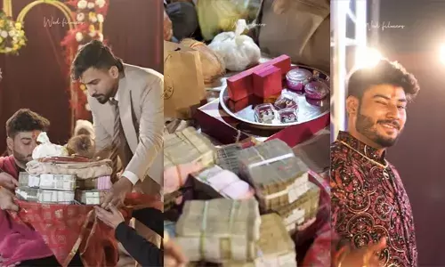 മാസം 25 ലക്ഷം വരുമാനം, സ്ത്രീധനമായി വാങ്ങിയത് 71 ലക്ഷവും കാൽക്കിലോ സ്വർണ്ണവും; യൂട്യൂബർക്കെതിരെ സോഷ്യൽ മീഡിയ; നിയമത്തെ വെല്ലുവിളിച്ച ആഡംബര വിവാഹമെന്ന് നെറ്റിസൺസ്