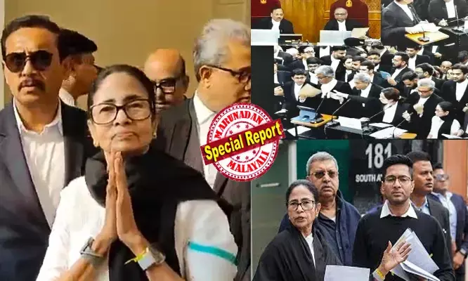 45 കൊല്ലത്തിന് ശേഷം വീണ്ടും വക്കീല്‍ വേഷത്തില്‍ മമത! സുപ്രീം കോടതിയില്‍ തിരഞ്ഞെടുപ്പ് കമ്മീഷനെതിരെ കത്തിക്കയറി ദീദി; എസ്‌ഐആര്‍ സമ്മര്‍ദ്ദത്തില്‍ ബംഗാളില്‍ 150 മരണം, 58 ലക്ഷം പേരെ പുറത്താക്കി; വാട്സ്ആപ്പ് കമ്മീഷന്‍ എന്നും പരിഹാസം; വാദിക്കാന്‍ 10 മിനിറ്റ് ചോദിച്ചപ്പോള്‍ അംഗീകരിച്ച് ഡിവിഷന്‍ ബഞ്ച്; മുഖ്യമന്ത്രി അഭിഭാഷക വേഷത്തില്‍ എത്തുന്നത് അപൂര്‍വ്വ സംഭവം