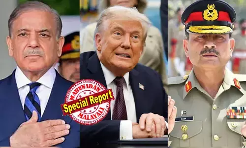 ട്രംപിനെ വാനോളം പുകഴ്ത്തി; നോബേല്‍ സമ്മാനത്തിന് ശുപാര്‍ശ ചെയ്തു;  എന്നിട്ടും സെയില്‍സ്മാന്‍ ഇന്‍ ചീഫ് തന്ത്രം പാളി; ട്രംപിന്റെ ആത്മാവ് പാക്കിസ്ഥാനൊപ്പമെങ്കിലും ശരീരം ഇന്ത്യയ്‌ക്കൊപ്പം! അസിം മുനീറിന് കാമുകി പരിഹാസം! ഇന്ത്യ - യു എസ് വ്യാപാര കരാറിന് പിന്നാലെ ഷെഹ്ബാസ് ഷെരീഫിനും അസിം മുനീറിനും പരിഹാസം; പാക്ക് ഭരണകൂടത്തിനെതിരെ ജനരോഷം