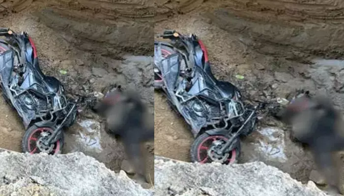 ഹെൽമറ്റും റൈഡിങ് ജാക്കറ്റും രക്ഷിച്ചില്ല; റോഡ് പണിക്കായി എടുത്ത കുഴിയിൽ വീണ് യുവാവിന് ദാരുണാന്ത്യം; ജീവന് വേണ്ടി പിടഞ്ഞത് മണിക്കൂറുകളോളം ഹെൽമറ്റും റൈഡിങ് ജാക്കറ്റും രക്ഷിച്ചില്ല; റോഡ് പണിക്കായി എടുത്ത കുഴിയിൽ വീണ് യുവാവിന് ദാരുണാന്ത്യം; ജീവന് വേണ്ടി പിടഞ്ഞത് മണിക്കൂറുകളോളം