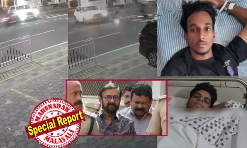 കാര്‍ റോഡിലേക്ക് ഇറങ്ങിവരുന്നതിന്റെ ലൈറ്റ് കണ്ടിരുന്നു; അപ്പോള്‍ തന്നെ ഹോണ്‍ അടിച്ചിരുന്നു; അപകടശേഷം കാര്‍ നിര്‍ത്താതെ പോയി; നാട്ടുകാരാണ് ആശുപത്രിയിലെത്തിച്ചത്; പരാതിയുമായി മുന്നോട്ടുപോകുമെന്ന് യുവാക്കള്‍; സിസിടിവി ഇല്ലായിരുന്നെങ്കില്‍ ഞാന്‍ തെറ്റുകാരനായേനെയെന്ന് മണിയന്‍പിള്ള രാജു