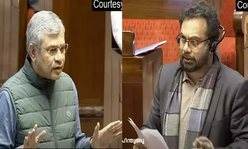 ബ്രിട്ടാസിന്റെ വാക്ചാതുര്യം എന്റെ അടുത്ത് വേണ്ട! സില്‍വര്‍ ലൈന്‍ ചോദിച്ച എംപിയെ എയറിലാക്കി കേന്ദ്രമന്ത്രി; കേരളത്തില്‍ ബിജെപി ഭരിച്ചാല്‍ ശബരി റെയില്‍ വരും; ഇ. ശ്രീധരനെ പുകഴ്ത്തിയും സംസ്ഥാനത്തെ കുറ്റപ്പെടുത്തിയും മന്ത്രി അശ്വിനി വൈഷ്ണവ്; ഉരുണ്ടുകളിച്ച മന്ത്രി പറഞ്ഞത് ശ്രീധര മാഹാത്മ്യമെന്ന് ബ്രിട്ടാസും