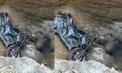 ഹെൽമറ്റും റൈഡിങ് ജാക്കറ്റും രക്ഷിച്ചില്ല; റോഡ്‌ പണിക്കായി എടുത്ത കുഴിയിൽ വീണ് യുവാവിന് ദാരുണാന്ത്യം; ജീവന് വേണ്ടി പിടഞ്ഞത് മണിക്കൂറുകളോളം