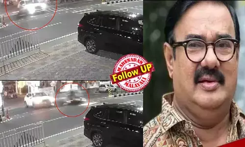 ട്രിവാന്‍ഡ്രം ക്ലബിന് മുന്നില്‍ നടന്നത് എന്ത്? മണിയന്‍പിള്ള രാജുവിന് ആശ്വാസമായി നിര്‍ണ്ണായക സിസി ടിവി ദൃശ്യങ്ങള്‍; ഇന്‍ഡിക്കേറ്റര്‍ ഇട്ട് റോഡിലിറങ്ങിയപ്പോള്‍ പാഞ്ഞെത്തിയ ബൈക്ക് കാറിന്റെ മുന്‍വശത്ത് ഇടിക്കുന്നത്  മുക്കാല്‍ ഭാഗം എത്തിയപ്പോള്‍; രാജു നിര്‍ത്താതെ പോയത് ഗുരുതര പിഴവ്; പേടിയും രോഗാവസ്ഥയും തളര്‍ത്തിയപ്പോള്‍ പകച്ചുപോയെന്ന് നടന്‍