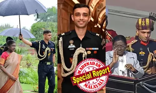 രാഷ്ട്രപതിയുടെ കണ്ണു നിറഞ്ഞാല്‍ തൂവാല;  മകനെ പോലെ സംരക്ഷിക്കുന്ന സൈനികന്‍;  ബോളിവുഡ് താരങ്ങളെ വെല്ലുന്ന ലുക്ക്; നാഷണല്‍ ക്രഷ് എന്ന് സോഷ്യല്‍മീഡിയ; ഫാന്‍പേജുകളില്‍ വീഡിയോകള്‍ നിറയുന്നു