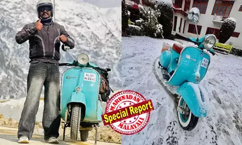 ഇതൊക്കെ അവിടെ വരെ എത്തുമോ? നെറ്റി ചുളിച്ചവര്‍ക്ക് മുന്നിലൂടെ ചേതക്കില്‍ കശ്മീരിലേക്ക് പറന്ന് ഇടുക്കിക്കാരന്‍! 25 വര്‍ഷം പഴക്കമുള്ള ചേതക്  സ്‌കൂട്ടറില്‍ 3800 കിലോമീറ്റര്‍; യാത്രചെലവിനായി വര്‍ക്ക് ഷോപ്പില്‍ ജോലി; ഒടുവില്‍ സ്വപ്നം തൊട്ട് മണിയാറന്‍കുടിക്കാരന്‍; ഇനി ലക്ഷ്യം നേപ്പാള്‍