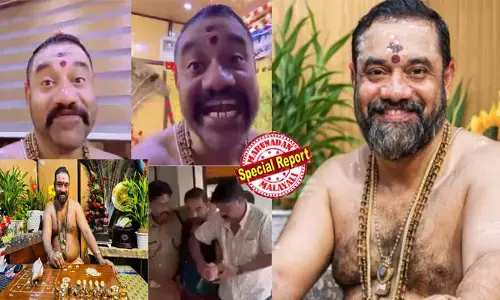 നടന്‍ ദിലീപിനെ വെറുതെ വിട്ടത് തന്റെ പൂജകളുടെ ഫലം; ഷിരൂര്‍ ദുരന്തവും ഓയൂര്‍ കിഡ്‌നാപ്പിംഗും വിറ്റ് കാശാക്കി; ബാധയൊഴിപ്പിക്കാന്‍ സത്രീകള്‍ തനിച്ച് മുറിയില്‍ വരണമെന്ന് നിര്‍ബന്ധിക്കും; ആ പെണ്‍കുട്ടി ബഹളം വെച്ചില്ലായിരുന്നെങ്കില്‍ മുരാരി തന്ത്രി ഇന്നും പുണ്യാളന്‍! ഡാന്‍സ്, പാട്ട് റീലുകളിലൂടെ ഇരകളെ വീഴത്തിയ രാജന്‍ ബാബുവിന്റെ ജ്യോതിഷാലയത്തില്‍ ദുരൂഹപൂജകളും