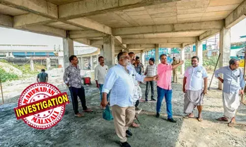 ശക്തികുളങ്ങരയില്‍ ദുരന്തനിവാരണ കേന്ദ്രത്തിന്റെ നിര്‍മാണം ദുരന്തമാക്കി കരാറുകാരന്‍; കോണ്‍ക്രീറ്റിന്  തുരുമ്പിച്ച കമ്പിയും കായലിലെ ഉപ്പുവെള്ളവും;  പ്രതിഷേധവുമായി നാട്ടുകാര്‍;  കെട്ടിടസ്ഥിരത പരിശോധിക്കണമെന്ന് ജില്ലാ കളക്ടര്‍