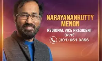 കെ.എച്ച്.എന്‍.എ ഡി.സി. റീജിയണല്‍ വൈസ് പ്രസിഡന്റായി നാരായണന്‍കുട്ടി മേനോന്‍