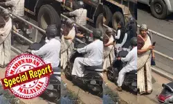 ബ്ലോക്കിനിടെ ഫുട്പാത്തിലൂടെ സ്കൂട്ടർ ഓടിച്ചവന്റെ കിളി പറത്തി കാൽ നടയാത്രക്കാരിയായ ആ അമ്മ; പറഞ്ഞിട്ടും ഗൗനിക്കാതെ മുന്നോട്ട് നീങ്ങിയപ്പോൾ കാൽ വെച്ച് തടഞ്ഞു; മൊബൈൽ എടുത്തതോടെ തടിതപ്പി സ്‌കൂട്ടറുകാരൻ; വൈറൽ വീഡിയോയിലെ അമ്മ പുലിയാണെന്ന് സോഷ്യൽ മീഡിയ