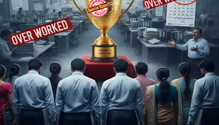 പണിയെടുത്ത് നടുവൊടിഞ്ഞു; അവാര്ഡിനൊന്നും അപേക്ഷിക്കാനുള്ള ആവതില്ല; എസ്ഐആര് ഉള്പ്പെടെ വിശ്രമമില്ലാത്ത തിരഞ്ഞെടുപ്പ് ജോലികളില് കടുത്ത പ്രതിഷേധം; റവന്യൂ അവാര്ഡിന് അപേക്ഷിക്കാന് ആളില്ലാതെ സര്ക്കാര് വെട്ടില്; മന്ത്രി കെഞ്ചി, കളക്ടര്മാര് ഓടി; ഒടുവില് കിട്ടിയത് 22 അപേക്ഷ മാത്രം; പണി കൊടുത്ത് ജീവനക്കാര്! പണിയെടുത്ത് നടുവൊടിഞ്ഞു; അവാര്ഡിനൊന്നും അപേക്ഷിക്കാനുള്ള ആവതില്ല; എസ്ഐആര് ഉള്പ്പെടെ വിശ്രമമില്ലാത്ത തിരഞ്ഞെടുപ്പ് ജോലികളില് കടുത്ത പ്രതിഷേധം; റവന്യൂ അവാര്ഡിന് അപേക്ഷിക്കാന് ആളില്ലാതെ സര്ക്കാര് വെട്ടില്; മന്ത്രി കെഞ്ചി, കളക്ടര്മാര് ഓടി; ഒടുവില് കിട്ടിയത് 22 അപേക്ഷ മാത്രം; പണി കൊടുത്ത് ജീവനക്കാര്!