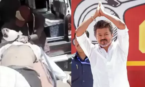 വിജയ്യുടെ സേലത്തെ റാലിക്കിടെ ഹൃദയാഘാതം വന്ന് ഒരാള്‍ മരിച്ചു; ശവപ്പെട്ടിയുമായി വരണമെന്ന് എ.ഐ.എ.ഡി.എം.കെ