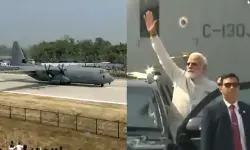 ദേശീയപാതയില്‍ പറന്നിറങ്ങി പ്രധാനമന്ത്രി; വടക്കുകിഴക്കന്‍ ഇന്ത്യയിലെ ആദ്യ എമര്‍ജന്‍സി ലാന്‍ഡിങ് സ്ട്രിപ്പ് അസമില്‍ യാഥാര്‍ത്ഥ്യമായി