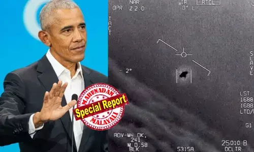 ഞാന്‍ നേരിട്ട് കണ്ടിട്ടില്ല, പക്ഷേ...അന്യഗ്രഹ ജീവികള്‍ ഉണ്ട്;  ഏരിയ 51-ല്‍ അന്യഗ്രഹ ജീവികളെ പൂട്ടിയിട്ടിട്ടുണ്ടോ? ഗൂഢാലോചന സിദ്ധാന്തങ്ങള്‍ തള്ളി ബറാക് ഒബാമ; വിശദീകരിക്കാനാവാത്ത ആകാശ പറക്കലുകള്‍ സത്യമോ? ചുരുളഴിയാതെ യുഎഫ്ഒ രഹസ്യങ്ങള്‍; മുന്‍ യുഎസ് പ്രസിഡന്റിന്റെ വെളിപ്പെടുത്തലില്‍ ഞെട്ടി ലോകം