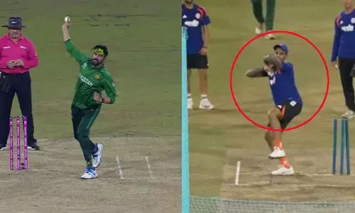 സൈഡ് ആം ആക്ഷന്‍, ഒരു പോസ്, വൈകിയുള്ള റിലീസും. യെസ്, ഹി വാസ് മിമിക്കിങ് ഉസ്മാന്‍ താരിഖ്! കൊളംബോയില്‍ ഇന്ത്യന്‍ ബാറ്റര്‍മാര്‍ക്ക് സ്‌പെഷല്‍ ക്ലാസുമായി ക്യാപ്റ്റന്‍ സൂര്യ; സിലബസിനു പുറത്തുനിന്നുള്ള ചോദ്യത്തിന് ഉത്തരമെഴുതാന്‍ ടീം ഇന്ത്യ തയ്യാര്‍