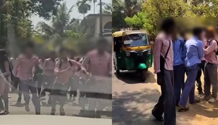 പ്ലസ് വണ് പ്ലസ് ടു വിദ്യാര്ത്ഥികള് തമ്മില് കൂട്ടത്തല്ല്; പിടിച്ചുമാറ്റാനെത്തിയ ഓട്ടോ ഡ്രൈവര്ക്ക് മര്ദ്ദനമേറ്റു പ്ലസ് വണ് പ്ലസ് ടു വിദ്യാര്ത്ഥികള് തമ്മില് കൂട്ടത്തല്ല്; പിടിച്ചുമാറ്റാനെത്തിയ ഓട്ടോ ഡ്രൈവര്ക്ക് മര്ദ്ദനമേറ്റു