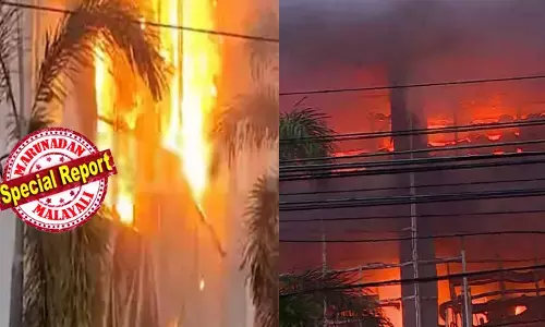 കോഴിക്കോട് നഗരത്തിലെ പ്രമുഖ വസ്ത്രവ്യാപാര സ്ഥാപനത്തില്‍ വന്‍ തീപ്പിടിത്തം; പാളയത്തെ ജയലക്ഷ്മി സില്‍ക്‌സ് കെട്ടിടത്തിന്റെ രണ്ടും മൂന്നും നിലയില്‍ തീ പടരുന്നു; തീ അണയ്ക്കാന്‍ അഗ്‌നിരക്ഷാസേനയുടെ ശ്രമം