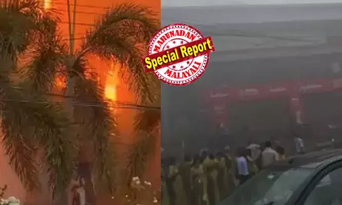 അപകട അലാറം മുഴങ്ങിയതോടെ വസ്ത്രം വാങ്ങാനെത്തിയവരെ പുറത്തെത്തിച്ചു; ജീവനക്കാരുടെ സമയോചിതമായ ഇടപെടല് ഒഴിവാക്കിയത് വന് ദുരന്തം; രണ്ട് നിലകള് പൂര്ണമായി കത്തി നശിച്ചു; പെരുന്നാള് ലക്ഷ്യമിട്ട് എത്തിച്ച സ്റ്റോക്ക് എല്ലാം ചാരമായി; ജയലക്ഷ്മി സില്ക്സിന് നേരിട്ടത് മൂന്ന് വര്ഷം മുന്പുണ്ടായ തീപിടിത്തത്തിന്റെ ഇരട്ടി നാശനഷ്ടം; തീയണച്ചത് മണിക്കൂറുകള് നീണ്ട ശ്രമത്തിനൊടുവില് അപകട അലാറം മുഴങ്ങിയതോടെ വസ്ത്രം വാങ്ങാനെത്തിയവരെ പുറത്തെത്തിച്ചു; ജീവനക്കാരുടെ സമയോചിതമായ ഇടപെടല് ഒഴിവാക്കിയത് വന് ദുരന്തം; രണ്ട് നിലകള് പൂര്ണമായി കത്തി നശിച്ചു; പെരുന്നാള് ലക്ഷ്യമിട്ട് എത്തിച്ച സ്റ്റോക്ക് എല്ലാം ചാരമായി; ജയലക്ഷ്മി സില്ക്സിന് നേരിട്ടത് മൂന്ന് വര്ഷം മുന്പുണ്ടായ തീപിടിത്തത്തിന്റെ ഇരട്ടി നാശനഷ്ടം; തീയണച്ചത് മണിക്കൂറുകള് നീണ്ട ശ്രമത്തിനൊടുവില്