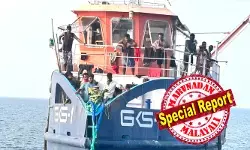 ആഴക്കടലിൽ എൻജിൻ നിലച്ചു, ബോട്ടിൽ 21 തൊഴിലാളികൾ; ബോട്ട് കെട്ടിവലിച്ച് കരയ്ക്കെത്തിച്ചത് പന്ത്രണ്ട് മണിക്കൂർ നീണ്ട സാഹസിക ദൗത്യത്തിലൂടെ; രക്ഷകരായി ഫിഷറീസ് വകുപ്പ്; ജാഗ്രതാ നിർദ്ദേശവുമായി അധികൃതർ ആഴക്കടലിൽ എൻജിൻ നിലച്ചു, ബോട്ടിൽ 21 തൊഴിലാളികൾ; ബോട്ട് കെട്ടിവലിച്ച് കരയ്ക്കെത്തിച്ചത് പന്ത്രണ്ട് മണിക്കൂർ നീണ്ട സാഹസിക ദൗത്യത്തിലൂടെ; രക്ഷകരായി ഫിഷറീസ് വകുപ്പ്; ജാഗ്രതാ നിർദ്ദേശവുമായി അധികൃതർ