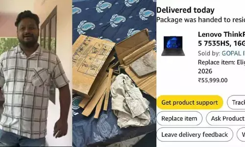 ഓർഡർ ചെയ്തത് 56,000 രൂപയുടെ ലാപ്‌ടോപ്പ്; പാഴ്സൽ തുറന്നപ്പോൾ കണ്ടത് കല്ലും തുണിയും; ഓൺലൈൻ തട്ടിപ്പിനിരയായത് പാലാക്കാരൻ ഡോൺ; ഓൺലൈൻ ഏജൻസിയുടെ മറുപടി ഇങ്ങനെ