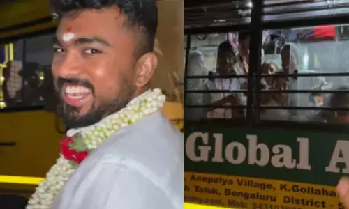 ഹാപ്പി മാരീഡ് ലൈഫ് എന്ന് ഉറക്കെ വിളിച്ചുപറയുന്ന ആ സ്‌കൂൾ ബസിൽ ഉണ്ടായിരുന്ന കുട്ടികൾ; എല്ലാം കൗതുകത്തോടെ നോക്കി നിന്ന് നവദമ്പതികൾ; കൈയ്യടിച്ച് സോഷ്യൽ മീഡിയ