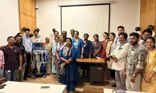 തിരുവനന്തപുരം മെഡിക്കല്‍ കോളേജ് ആശുപത്രിയിലെ ഇന്റേണല്‍ മെഡിസിന്‍ വിഭാഗത്തിന് 16 ലക്ഷം രൂപയുടെ പോര്‍ട്ടബിള്‍ അള്‍ട്രാസൗണ്ട് മെഷീന്‍ സംഭാവന ചെയ്ത് യു എസ് ടി