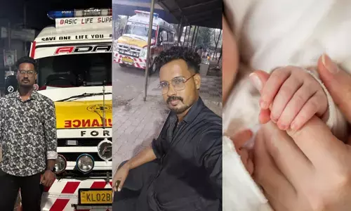 യുവതി വീട്ടില്‍ പ്രസവിച്ചു; കുഞ്ഞിന്റെ കഴുത്തില്‍ കുടുങ്ങിയ പൊക്കിള്‍ക്കൊടി വേര്‍പെടുത്തി രക്ഷകനായി ആംബുലന്‍സ് ഡ്രൈവര്‍