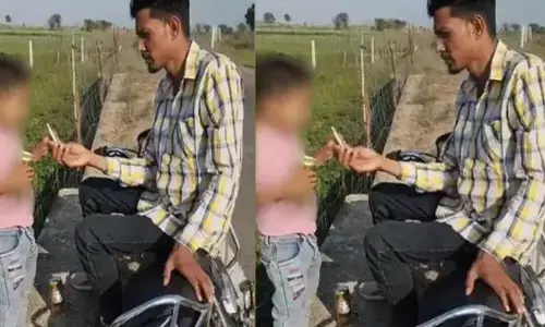 റീൽസിനായി കുട്ടിയെ ബിയർ കുടിപ്പിച്ചു; സിഗരറ്റ് വലിപ്പിച്ച് യുവാവിന്റെ ക്രൂരത; വീഡിയോ വൈറലായതോടെ യുവാവിനെതിരെ നടപടി വേണമെന്ന് സോഷ്യൽ മീഡിയ