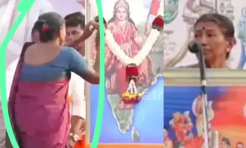 സിപിഐ നേതാവ് ആര്‍എസ്എസ് വേദിയില്‍;  ഭാരതാംബയുടെ ചിത്രത്തില്‍ പൂക്കളര്‍പ്പിച്ചു; വിശദീകരണം തേടി പാര്‍ട്ടി ജില്ലാ നേതൃത്വം