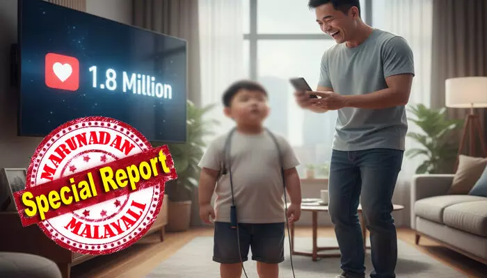 ഒരു ലൈക്കിന് ഒരു സ്കിപ്പിങ്; ഭാരം കുറയ്ക്കാൻ വെല്ലുവിളി ഏറ്റെടുത്ത ഏഴുവയസ്സുകാരന് പണി പാളി; വീഡിയോയ്ക്ക് കിട്ടിയത് 18 ലക്ഷം ലൈക്കുകൾ; അച്ഛന്റെ കൊച്ചു തന്ത്രം വൈറലായപ്പോൾ മകൻ പെട്ട പാട് ഒരു ലൈക്കിന് ഒരു സ്കിപ്പിങ്; ഭാരം കുറയ്ക്കാൻ വെല്ലുവിളി ഏറ്റെടുത്ത ഏഴുവയസ്സുകാരന് പണി പാളി; വീഡിയോയ്ക്ക് കിട്ടിയത് 18 ലക്ഷം ലൈക്കുകൾ; അച്ഛന്റെ കൊച്ചു തന്ത്രം വൈറലായപ്പോൾ മകൻ പെട്ട പാട്