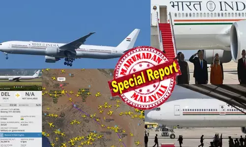 ഭാരതപുത്രനെയും കൊണ്ട് ഇസ്രായേൽ മണ്ണിലേക്ക് കുതിക്കാനൊരുങ്ങിയ ആ ഇന്ത്യ വൺ വിമാനം; കൃത്യ സമയത്ത് ടേക്ക് ഓഫ് കമാൻഡ് കിട്ടിയതും 40,000 അടിയിലേക്ക് പറപ്പിച്ച് പൈലറ്റുമാർ; ഇതോടെ ഫ്ലൈറ്റ് റഡാർ ട്രാക്കർ ഓൺ ചെയ്തവർ കണ്ടത് അസാധാരണ കാഴ്ചകൾ; മോദിയുടെ സഞ്ചാര പാത നിരീക്ഷിച്ചിരുന്ന് ലോകം; വ്യോമപാതയിലെ തന്ത്രപരമായ മാറ്റത്തിന് പിന്നിൽ