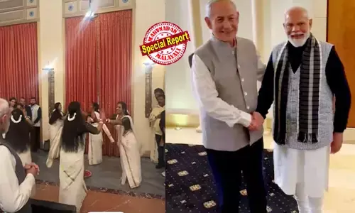 കേരളത്തെ ഏറ്റവും നെഞ്ചിലേറ്റുന്നത് പ്രവാസികള്‍; ഇസ്രയേലില്‍ തിരുവാതിരക്കളിയുമായി മോദിയെ വരവേറ്റ് മലയാളി സമൂഹം; ഭാരതത്തിന്റെ സമ്പന്ന കലാപാരമ്പര്യം കാത്തുസൂക്ഷിക്കാന്‍ പ്രവാസികള്‍ കാണിക്കുന്ന അഭിനിവേശം അഭിമാനകരമെന്ന് പ്രധാനമന്ത്രി; സുഹൃത്തിനൊപ്പമുള്ള വിരുന്നിന് പരമ്പരാഗത ഇന്ത്യന്‍ വസ്ത്രം ധരിച്ചെത്തി നെതന്യാഹു