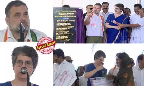 പ്രിയങ്കയുടെ പിണക്കം മാറ്റിയ വയനാടന്‍ മാന്ത്രികത! വികാരാധീനനായി രാഹുല്‍; അതിജീവനത്തിന്റെ ഈ പാതയില്‍ ഞങ്ങള്‍ നിങ്ങളോടൊപ്പമുണ്ടെന്ന് പ്രഖ്യാപനം; മുണ്ടക്കൈ -ചൂരല്‍മല ദുരന്തബാധിതര്‍ക്കായി വീടുകള്‍ക്ക് തറക്കല്ലിട്ട് രാഹുലും പ്രിയങ്കയും; പദ്ധതി വൈകിയതില്‍ മാപ്പുചോദിച്ച് പ്രിയങ്ക; 40 കച്ചവടക്കാര്‍ക്ക് 5 ലക്ഷം വീതം വയനാട് എംപി സഹായം നല്‍കുന്നത് ഓര്‍മ്മിപ്പിച്ച് ഷാഫിയും