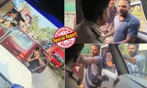 കേസ് ഉണ്ടാക്കിയവന്റെ വീട്ടില്‍ നിനക്ക് കയറണ്ടേ? ഞാനാടാ തീരുമാനിക്കുന്നെ...നിനക്കാരെയാണ് അടിക്കേണ്ടത്, നീ ഇറങ്ങെടാ, നിനക്ക് ആരുടെ വീട്ടിലാ കേറേണ്ടത്, ഇറങ്ങെടാ, നീ ഇറങ്ങെടാ...നീ എന്തര് ഉണ്ടാക്കും? തലസ്ഥാനത്ത് നഗരൂരില്‍ നടുറോഡില്‍ പോലീസ് ജീപ്പ് തടഞ്ഞ് ഡിവൈഎഫ്‌ഐക്കാരുടെ തെറിവിളിയും കൈയേറ്റവും! എസ്എച്ച്ഒയെ വെല്ലുവിളിച്ച് കുട്ടിസഖാക്കള്‍; നാടകീയ രംഗങ്ങള്‍ ഇങ്ങനെ