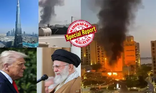 ബുര്‍ജ് ഖലീഫയ്ക്ക് തൊട്ടടുത്ത് ഷാഹേദ്-136 ഡ്രോണ്‍ പതിച്ചു; പാം ജുമൈറയില്‍ മിസൈല്‍ വീണ് തീപിടുത്തം; ഖമനേയി കൊല്ലപ്പെട്ടോ എന്ന് ദുരൂഹത; ഹോര്‍മുസ് കടലിടുക്ക് അടച്ച് ഇറാന്റെ യുദ്ധപ്രഖ്യാപനം; നൂറിലധികം യുഎസ് സൈനികര്‍ കൊല്ലപ്പെട്ടെന്ന് അവകാശവാദം; ഗള്‍ഫിലുടനീളം മിസൈല്‍ വര്‍ഷം; പ്രവാസികള്‍ കടുത്ത ഭീതിയില്‍; പശ്ചിമേഷ്യ മഹായുദ്ധത്തിലേക്കോ?