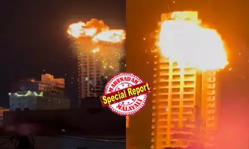 ബുര്‍ജ് ഖലീഫയ്ക്ക് പിന്നാലെ ബഹ്റൈനിലെ ആഡംബര ടവറിലും ഡ്രോണ്‍ ആക്രമണം; മനാമയിലെ ഇറ വ്യൂ ടവറിന് നേരെ പാഞ്ഞുവന്നത് ആത്മഹത്യാ ഡ്രോണ്‍; ജനവാസ കേന്ദ്രങ്ങള്‍ ലക്ഷ്യമിട്ടതോടെ എങ്ങും ഭീതി; പക വീട്ടലിന് ഇറങ്ങിയ ഇറാന്റെ കഥ കഴിയുമെന്ന് ട്രംപ്;  മലയാളികള്‍ പ്രാര്‍ഥനയില്‍; പശ്ചിമേഷ്യയില്‍ ഇനി എന്ത്? ലോകം മുള്‍മുനയില്‍!