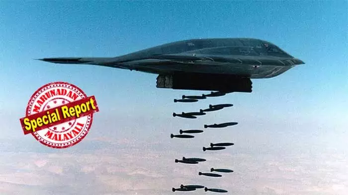 ഇറാന്റെ മിസൈല് കേന്ദ്രങ്ങള് ലക്ഷ്യമിട്ട് വീണ്ടും അമേരിക്കയുടെ ബി-2 ബോംബറുകളെത്തി; ഇറാന്റെ മിസൈല് ശേഖരം തകര്ത്തുവെന്ന് ട്രംപ് അവകാശപ്പെടുന്നത് ബി-2 ബോംബറുകള് എത്തിയത് ചൂണ്ടിക്കാട്ടി; ശത്രുരാജ്യങ്ങളുടെ റഡാര് സംവിധാനങ്ങളെ വെട്ടിച്ച് അതിര്ത്തി കടക്കാനും ലക്ഷ്യസ്ഥാനങ്ങളില് കൃത്യതയോടെ ബോംബിടുന്ന യുഎസിന്റെ വജ്രായുധം പ്രയോഗിക്കുന്നത് ഇത് രണ്ടാം തവണ ഇറാന്റെ മിസൈല് കേന്ദ്രങ്ങള് ലക്ഷ്യമിട്ട് വീണ്ടും അമേരിക്കയുടെ ബി-2 ബോംബറുകളെത്തി; ഇറാന്റെ മിസൈല് ശേഖരം തകര്ത്തുവെന്ന് ട്രംപ് അവകാശപ്പെടുന്നത് ബി-2 ബോംബറുകള് എത്തിയത് ചൂണ്ടിക്കാട്ടി; ശത്രുരാജ്യങ്ങളുടെ റഡാര് സംവിധാനങ്ങളെ വെട്ടിച്ച് അതിര്ത്തി കടക്കാനും ലക്ഷ്യസ്ഥാനങ്ങളില് കൃത്യതയോടെ ബോംബിടുന്ന യുഎസിന്റെ വജ്രായുധം പ്രയോഗിക്കുന്നത് ഇത് രണ്ടാം തവണ