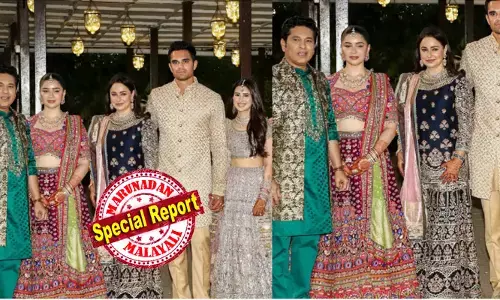 ആഴ്ചകള്‍ നീണ്ടുനിന്ന ആഘോഷങ്ങള്‍; അതിഥികളായി ക്രിക്കറ്റ്, സിനിമ, ബിസിനസ് രംഗത്തെ പ്രമുഖര്‍;  താരസംഗമമായി അര്‍ജുന്‍ ടെന്‍ഡുല്‍ക്കര്‍ - സാനിയ ചന്ദോക്ക് വിവാഹം;  വിവാഹ വേദിയായത് ലോകകപ്പിലെ ഇന്ത്യ, ഇംഗ്ലണ്ട് ടീമുകള്‍ താമസിക്കുന്ന അതേ ഹോട്ടലില്‍