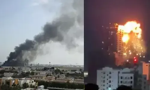 ബഹ്‌റൈനില്‍ വന്‍ ഡ്രോണ്‍ ആക്രമണം; കെട്ടിടങ്ങള്‍ക്ക് തീ പിടിച്ചു: ആറ് ബാലിസ്റ്റിക് മിസൈലുകളും 125 ഡ്രോണുകും വെടിവെച്ചിട്ട് യുഎഇ