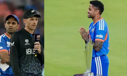 കലാശപ്പോരില്‍ ടോസിലെ ഭാഗ്യം കിവീസിന്; പിച്ചിലെ പുല്ലിന്റെ സാന്നിധ്യം കണ്ട് ഫീല്‍ഡിംഗ് തെരഞ്ഞെടുത്ത് സാന്റനര്‍;  മാറ്റ് ഹെന്റിക്ക് ഒപ്പം വേഗപന്തുമായി ഡഫിയും; ടീമില്‍ നിര്‍ണായക മാറ്റം; ഇന്ത്യന്‍ നിരയില്‍ മാറ്റമില്ല; ആദ്യം ബാറ്റ് ചെയ്യുന്നതില്‍ ആത്മവിശ്വാസമെന്ന് സൂര്യകുമാര്‍; കണ്ണുകളെല്ലാം സഞ്ജുവില്‍