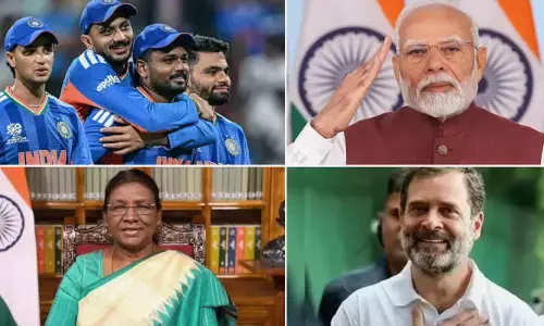 ഓരോ ഇന്ത്യക്കാരന്റെയും ഹൃദയത്തില്‍ അഭിമാനവും സന്തോഷവും നിറച്ചു;  സഞ്ജുവിനും ബുമ്രയ്ക്കും പ്രത്യേകം പ്രശംസ; ലോകകിരീട നേട്ടത്തില്‍ ഇന്ത്യന്‍ ടീമിനെ പ്രശംസിച്ച് രാഷ്ട്രപതിയും പ്രധാനമന്ത്രിയും