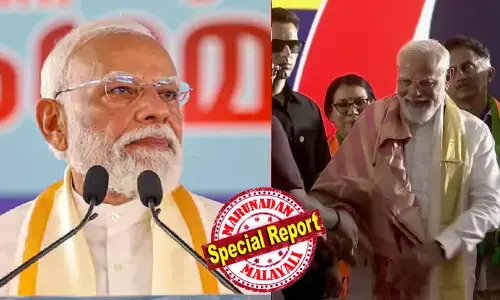 കോണ്‍ഗ്രസ് ഇപ്പോള്‍ മുസ്ലിം ലീഗ് മാവോയിസ്റ്റ് കോണ്‍ഗ്രസ്;  എല്‍ഡിഎഫിന് പിഡിപി ബന്ധം;  കേരളത്തില്‍ മാറ്റം അനിവാര്യം; എന്‍ഡിഎയ്ക്ക് ഇത്തവണ അവസരം നല്‍കിയാല്‍ വികസനം ഉറപ്പാക്കും;  അഴിമതി മാഫിയെയും ചുവപ്പുനാട മാഫിയെയും ഹര്‍ത്താല്‍ മാഫിയയെയും തുടച്ചുനീക്കും;  എന്‍ഡിഎയുടെ നിയമസഭാ തെരഞ്ഞെടുപ്പ് പ്രചാരണങ്ങള്‍ക്ക് തുടക്കമിട്ട് പ്രധാനമന്ത്രി