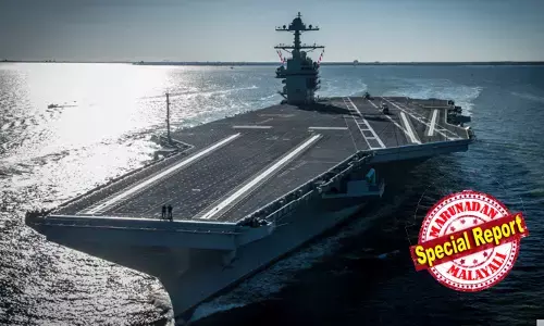 ചെങ്കടലില്‍ അമേരിക്കന്‍ വിമാനവാഹിനിക്കപ്പലിന് തീപിടിച്ചു; യുഎസ്എസ് ജെറാള്‍ഡ് ഫോര്‍ഡില്‍ രണ്ട് നാവികര്‍ക്ക് പരുക്ക്; അയ്യായിരം സൈനികരും 75 യുദ്ധവിമാനങ്ങളുമുള്ള കപ്പലിനുള്ളില്‍ തീ പടര്‍ന്നത് എങ്ങനെ? ദൗത്യം തുടരുമെന്ന് യുഎസ് സൈന്യം