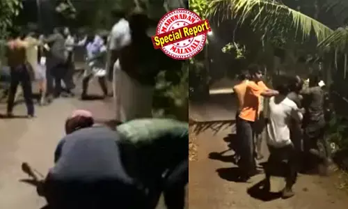 അവളെ കല്യാണം കഴിച്ചാല്‍ വിവരമറിയുമെന്ന് തോക്കുചൂണ്ടി വില്ലന്റെ ഭീഷണി; ഉറപ്പിച്ച വിവാഹം മുടങ്ങിയതില്‍ പരാതി പറയാന്‍ പ്രതിശ്രുത വരന്റെ വീട്ടിലെത്തിയ പെണ്‍കുട്ടിയുടെ വീട്ടുകാര്‍ക്ക് പൊതിരെ തല്ല്; നിലവിളിക്കുന്ന സ്ത്രീകളെ ഓടിച്ചിട്ടുതല്ലി അക്രമികള്‍; മലപ്പുറത്തെ കല്യാണ വീട്ടിലെ തല്ലുമാലയുടെ ദൃശ്യങ്ങള്‍ പുറത്ത്