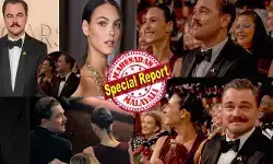 ആഹാ..ഇതാരാ ഇരിക്കണേ? ആ കട്ടിമീശക്കാരനൊപ്പം ചിരിച്ച് കളിച്ചിരിക്കുന്ന സുന്ദരി; പെട്ടെന്ന് കണ്ടാൽ വണ്ടർ വുമണിനെ പോലെയെന്ന് ചിലർ; ഓസ്കാർ നിശയിൽ ഡികാപ്രിയോയുടെ കൈപ്പിടിച്ചെത്തിയത് ആര്? 51-കാരന് 27 വയസ്സുള്ള കാമുകിയോ? സദസ്സിൽ ആകർഷിച്ച് പ്രണയജോഡികൾ; സോഷ്യൽ മീഡിയയിൽ തീപ്പാറും ചർച്ചകൾ