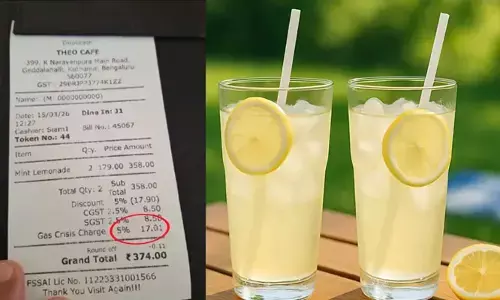 നാരങ്ങ ചൂടാക്കിയാണോ നിങ്ങള്‍ വെള്ളം ഉണ്ടാക്കുന്നത്?  നാരങ്ങാവെള്ളത്തില്‍ ഗ്യാസ് നിറക്കുന്നുണ്ടോ? നാരങ്ങാവെള്ളത്തിനും ഗ്യാസ് ക്രൈസിസ് ചാര്‍ജ് ചുമത്തി; ബെംഗളൂരുവിലെ കഫേ ബില്ല് സാമൂഹ്യമാധ്യമങ്ങളില്‍ ചര്‍ച്ചയാകുന്നു